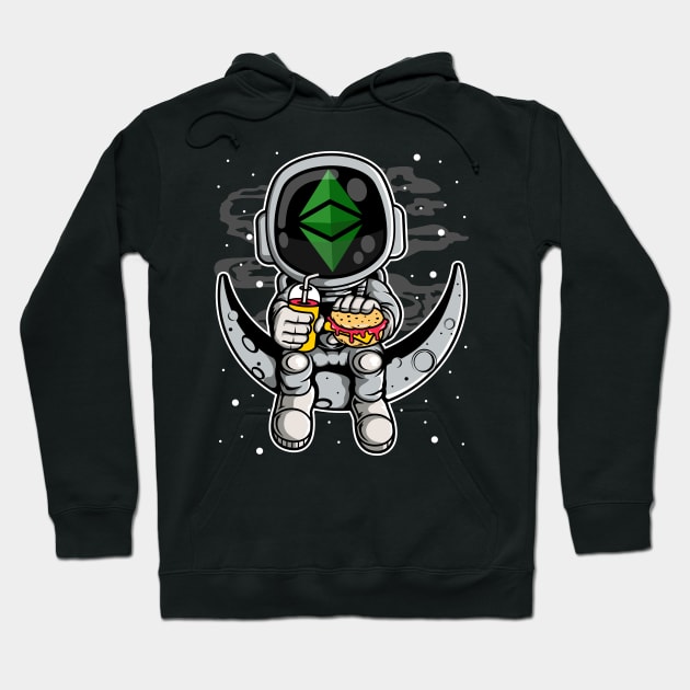 Astronaut Fastfood Ethereum Classic Crypto ETH Coin To The Moon Crypto Token Cryptocurrency Wallet Birthday Gift For Men Women Kids Hoodie by Thingking About